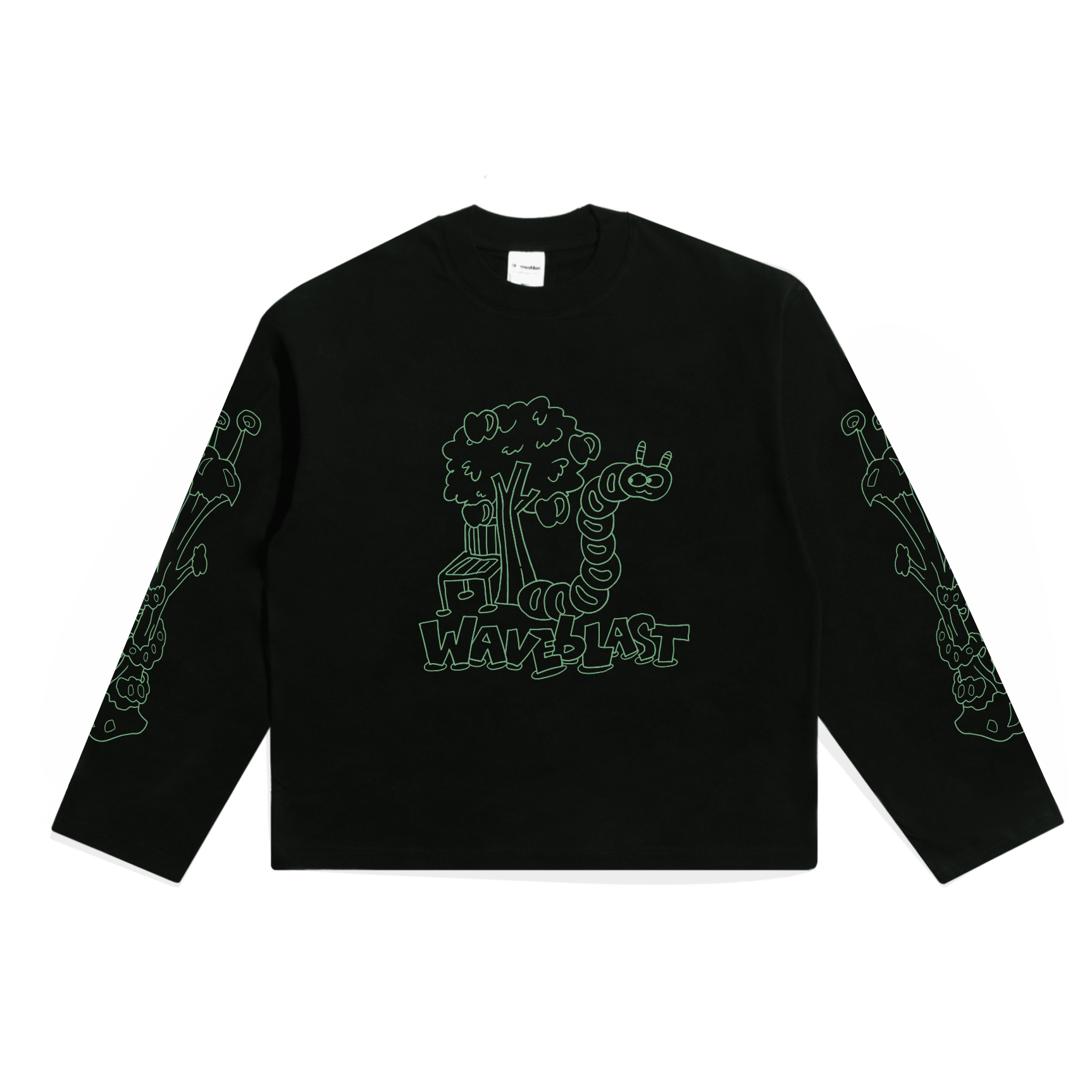 Waveblast Longsleeve Boxy - Tenace Black