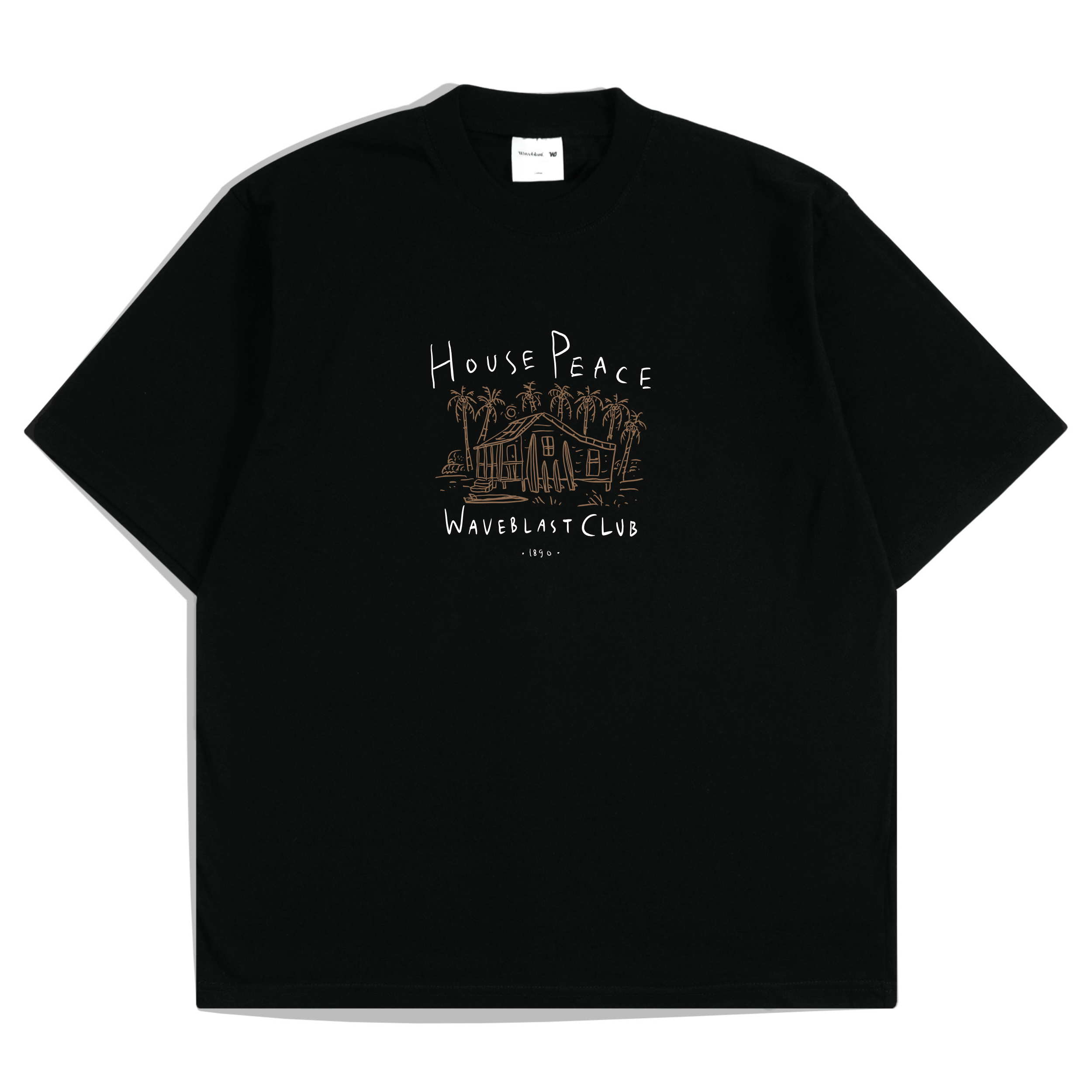 Waveblast Oversize T-Shirt House Black