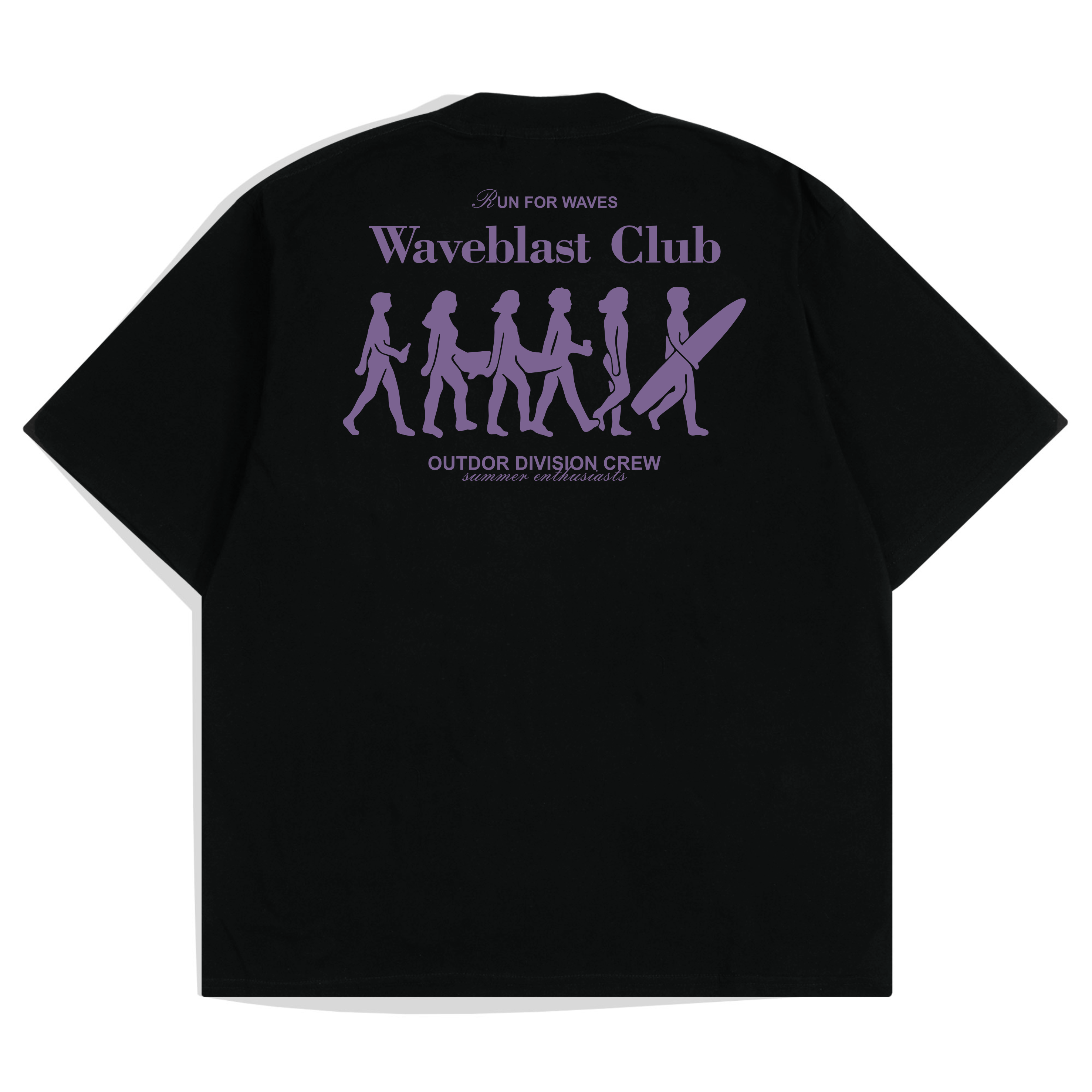 Waveblast Oversize T-Shirt Runfor Black