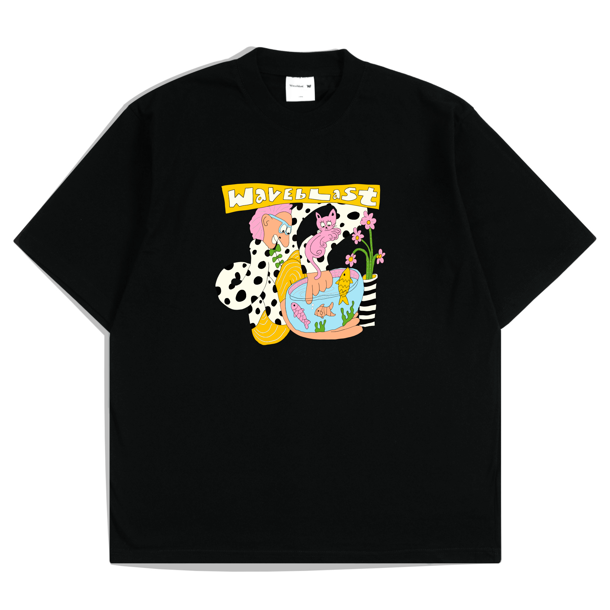 Waveblast Oversize T-Shirt Pixie Black
