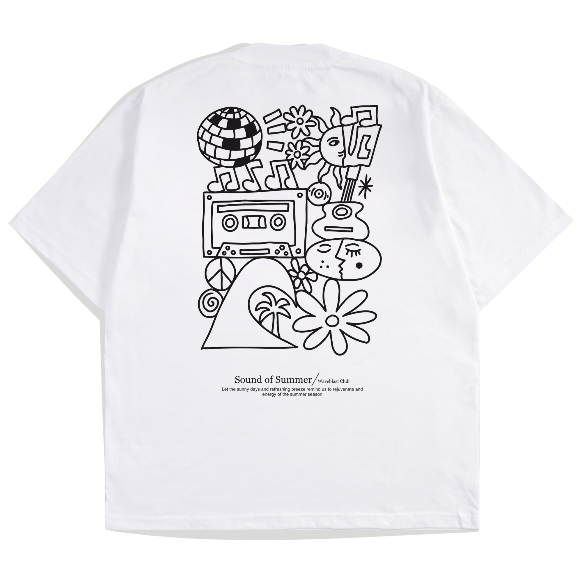 Waveblast Oversize T-Shirt Breeze White