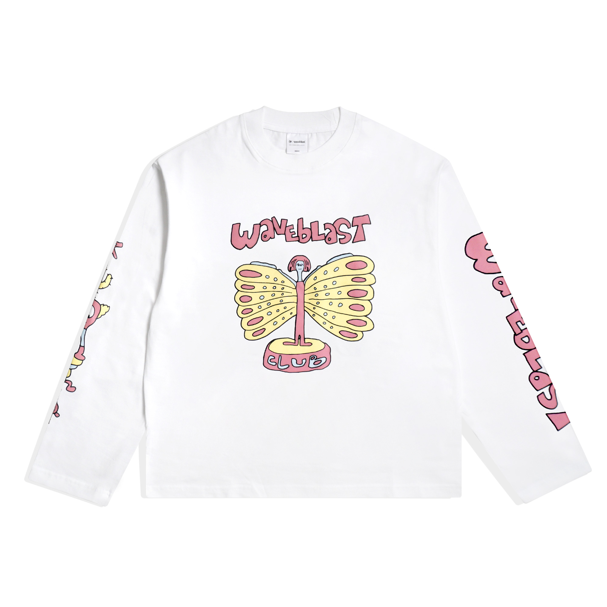 Waveblast Longsleeve Boxy - Coupe White