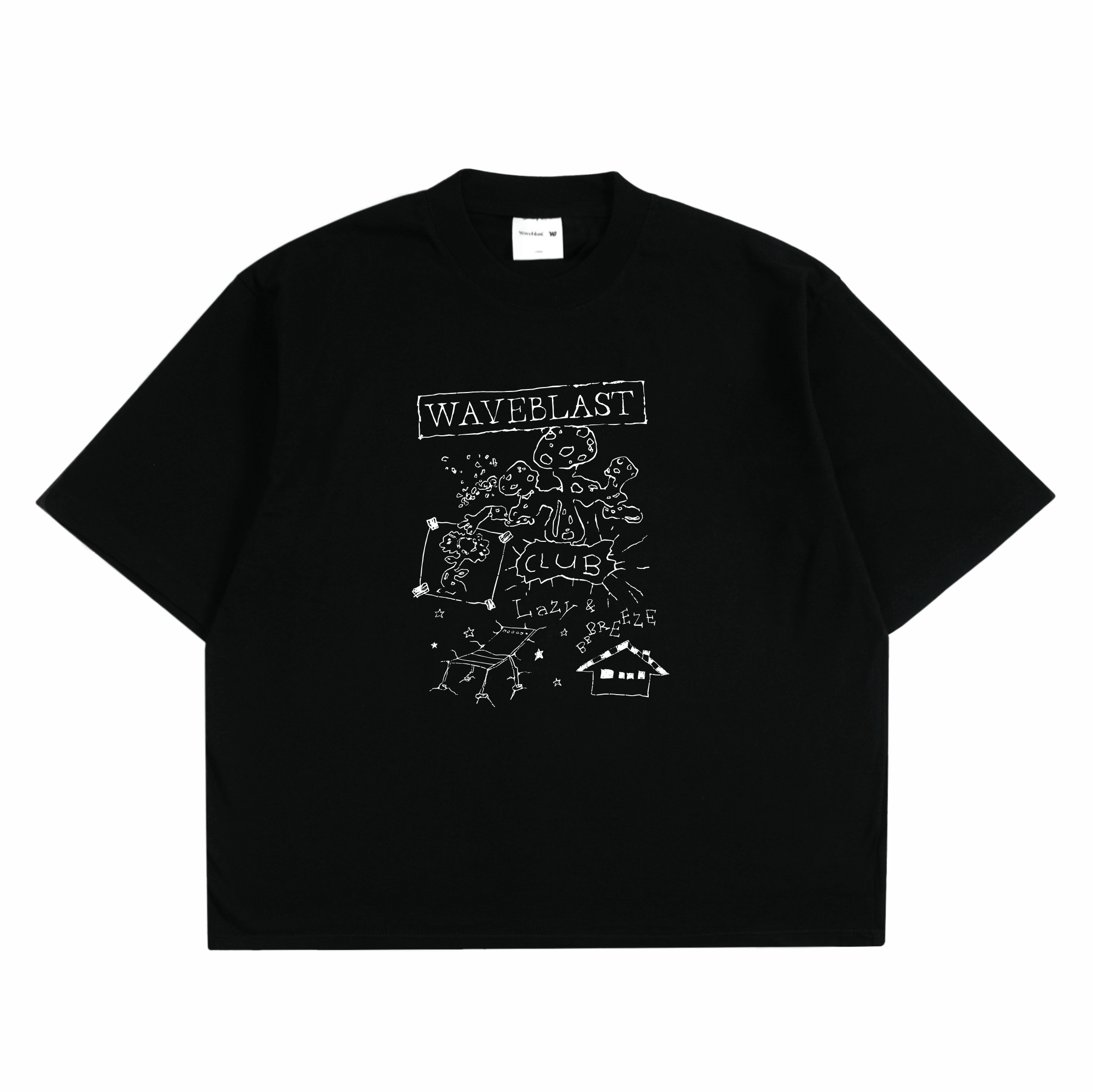 Waveblast Boxy T-shirt - Lazy Black