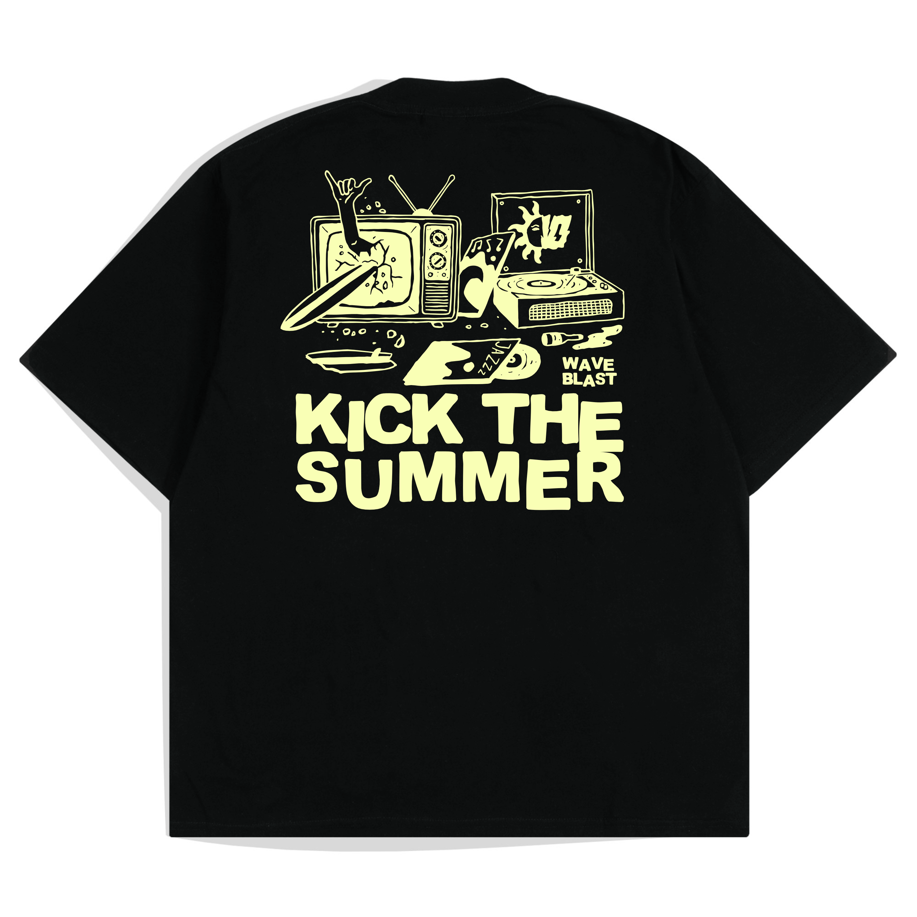 Waveblast Oversize T-Shirt Kick Black