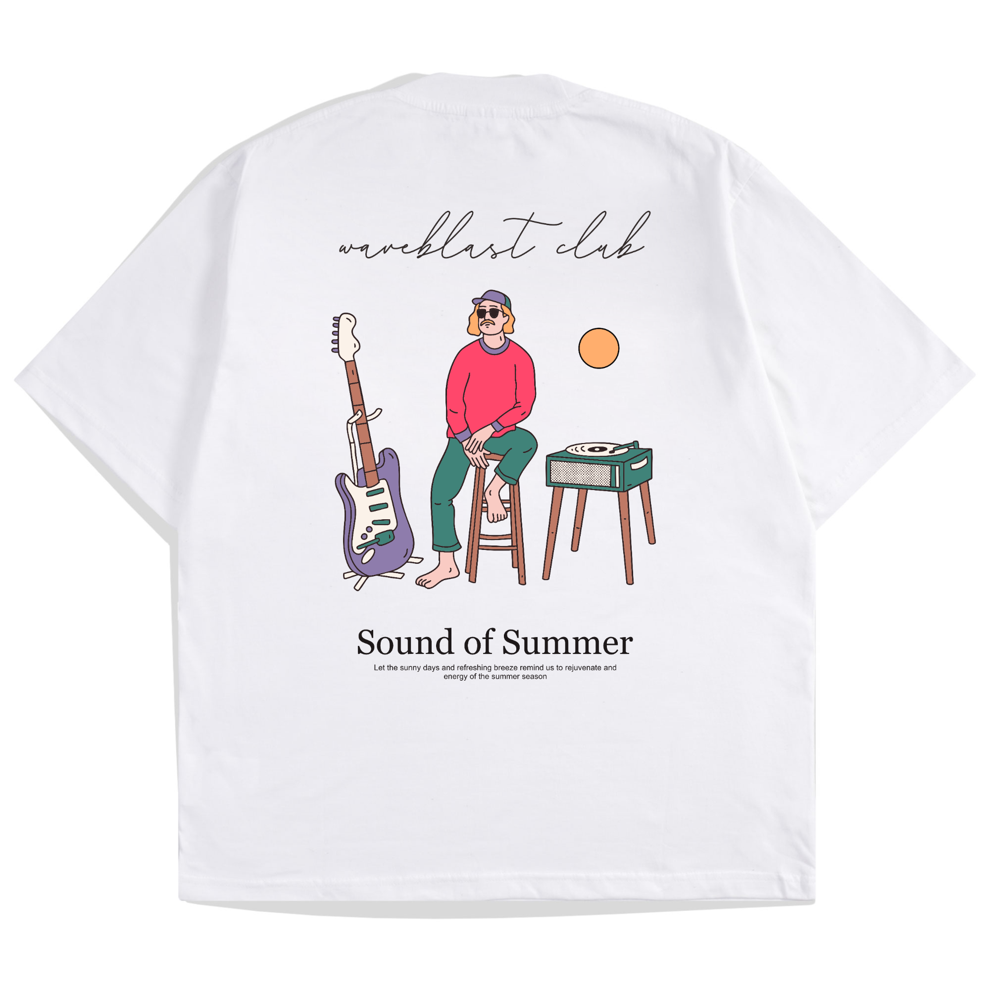 Waveblast Oversize T-Shirt Cithara White