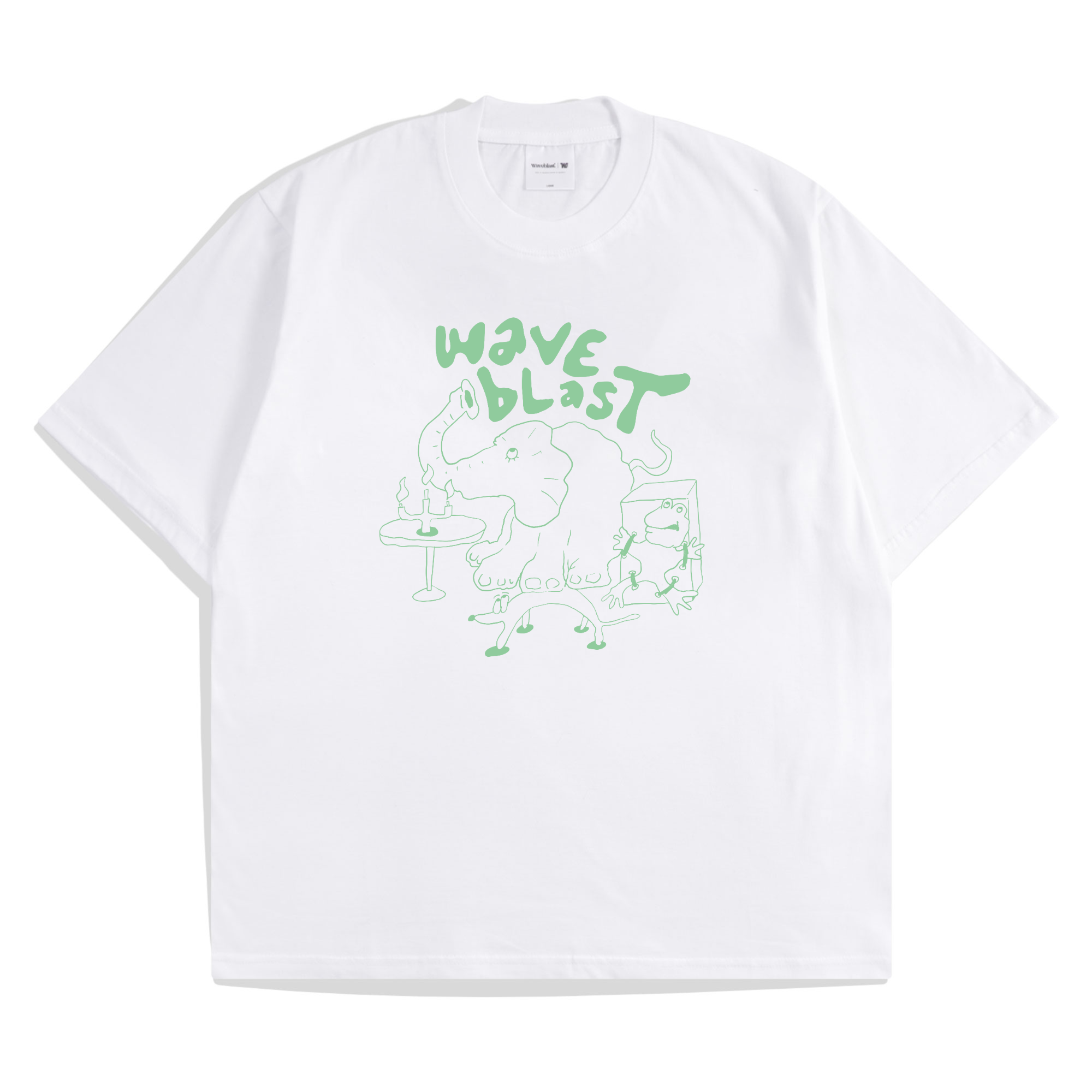 Waveblast Oversize T-Shirt Elephant White