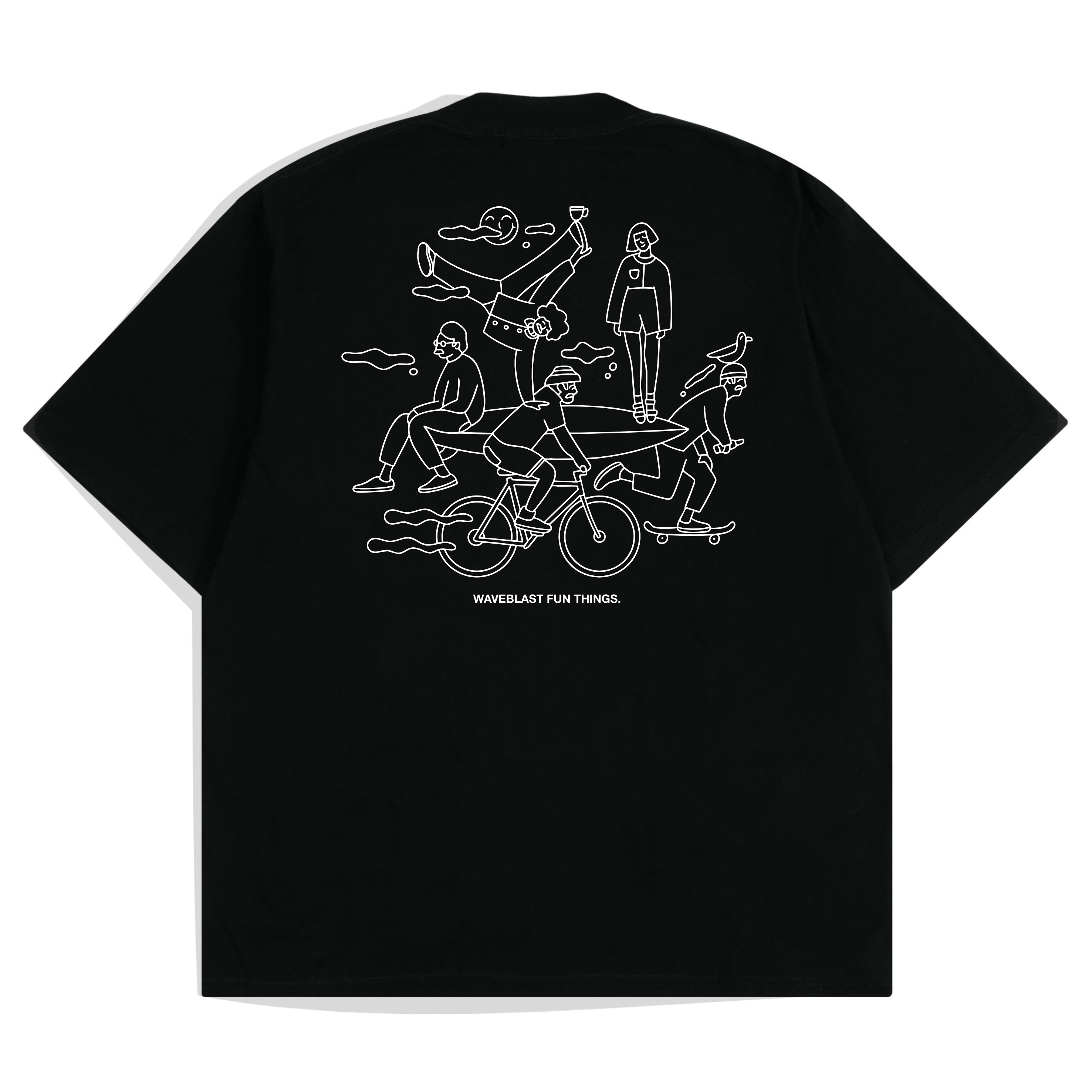 Waveblast Oversize T-Shirt Funthings Black