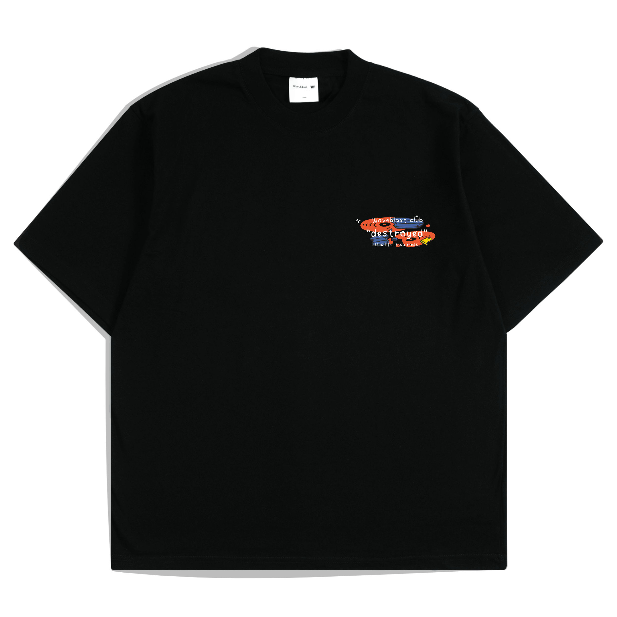 Waveblast Oversize T-Shirt Destroyed Black